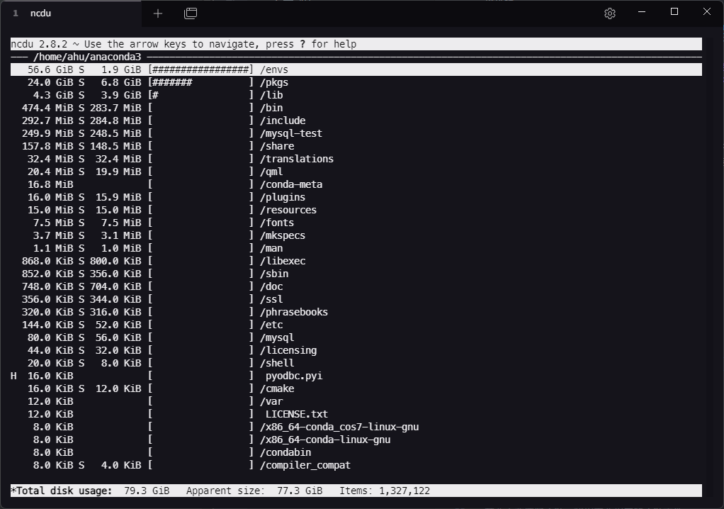 「LUT」04 ncdu - 直观的Linux磁盘使用情况查看工具